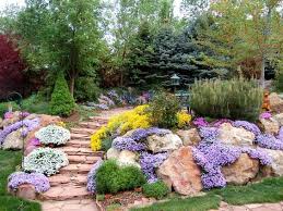 giardino con rocce