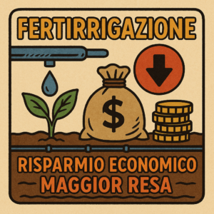 fertirrigazione, risparmio e resa