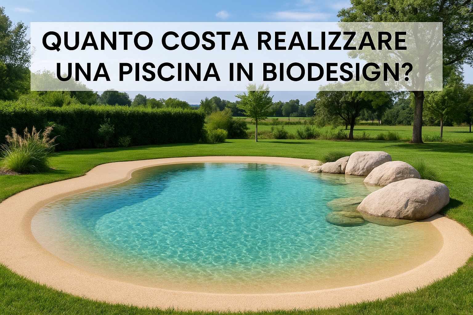 Grafica sul costo delle piscine in biodesign